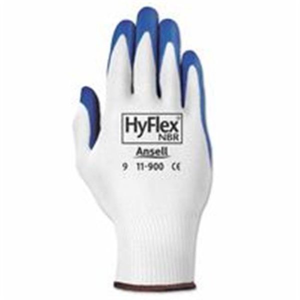 Ansell Ansell 012-11-900-8 Hyflex Nbr Gloves; 8; White-Blue 012-11-900-8